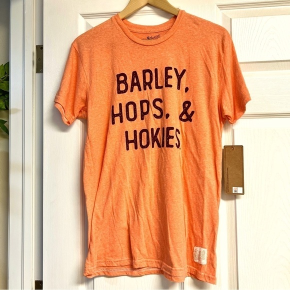 NWT Retro Brand Comfort Tri-Blend Unisex Streaky Orange Tee size M - Picture 1 of 9